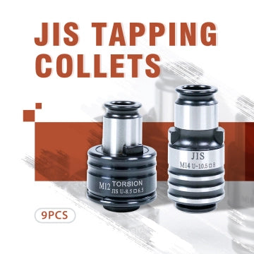 GT12 JIS Collets 9pcs Tapping Collets Chuck GT12 Tapping Adapters for M16R Tapping Machine M3 M4 M5 M6 M8 M10 M12 M14 M16