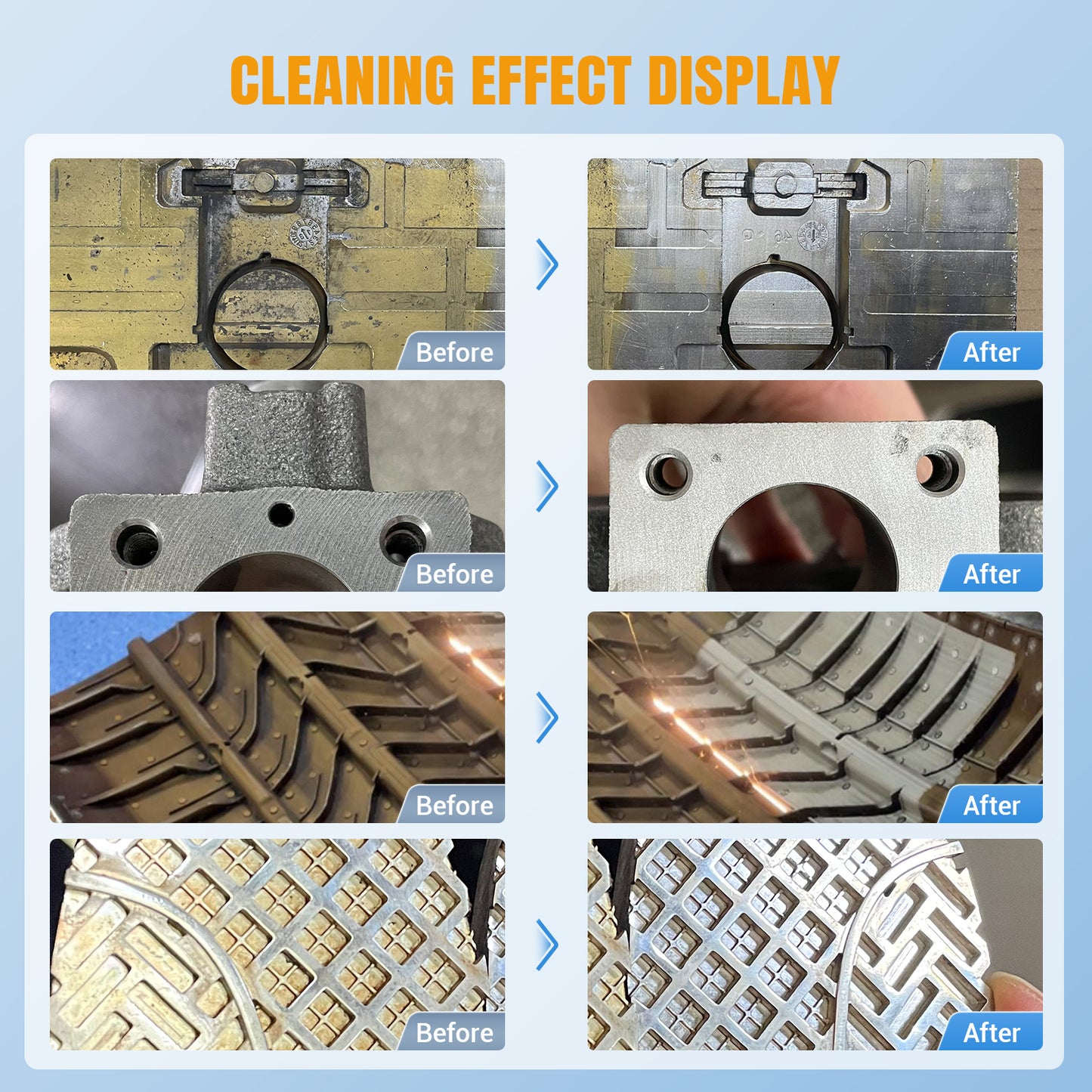SFX Handheld Air-Cooled Pulsed Laser Cleaning Machine MPC-200/300 Specialized on Mold Cleaning