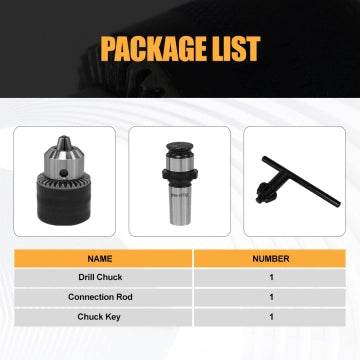 B16-GT12 Drill Chuck Adapter and Connecting Rod Holding Shank for M16R Electric Tapping Machine