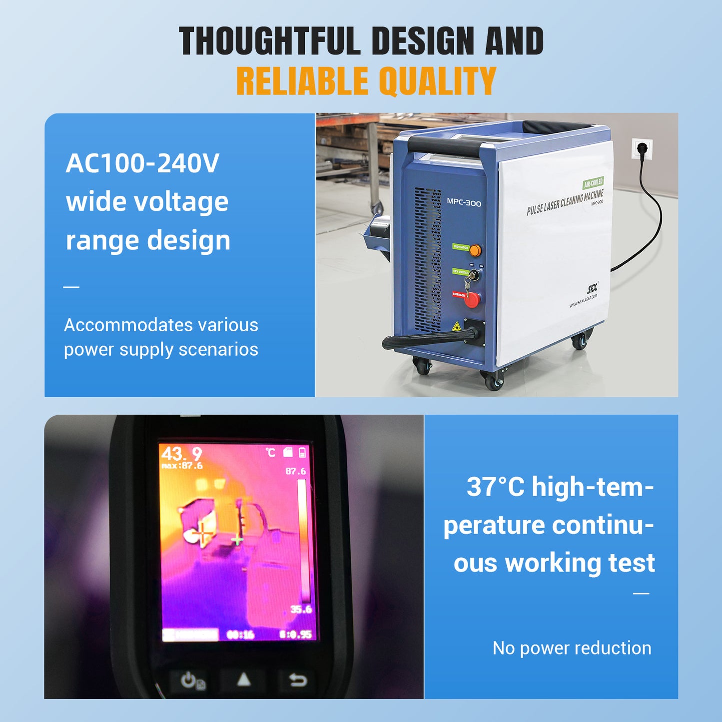 SFX Handheld Air-Cooled Pulsed Laser Cleaning Machine MPC-200/300 Specialized on Mold Cleaning