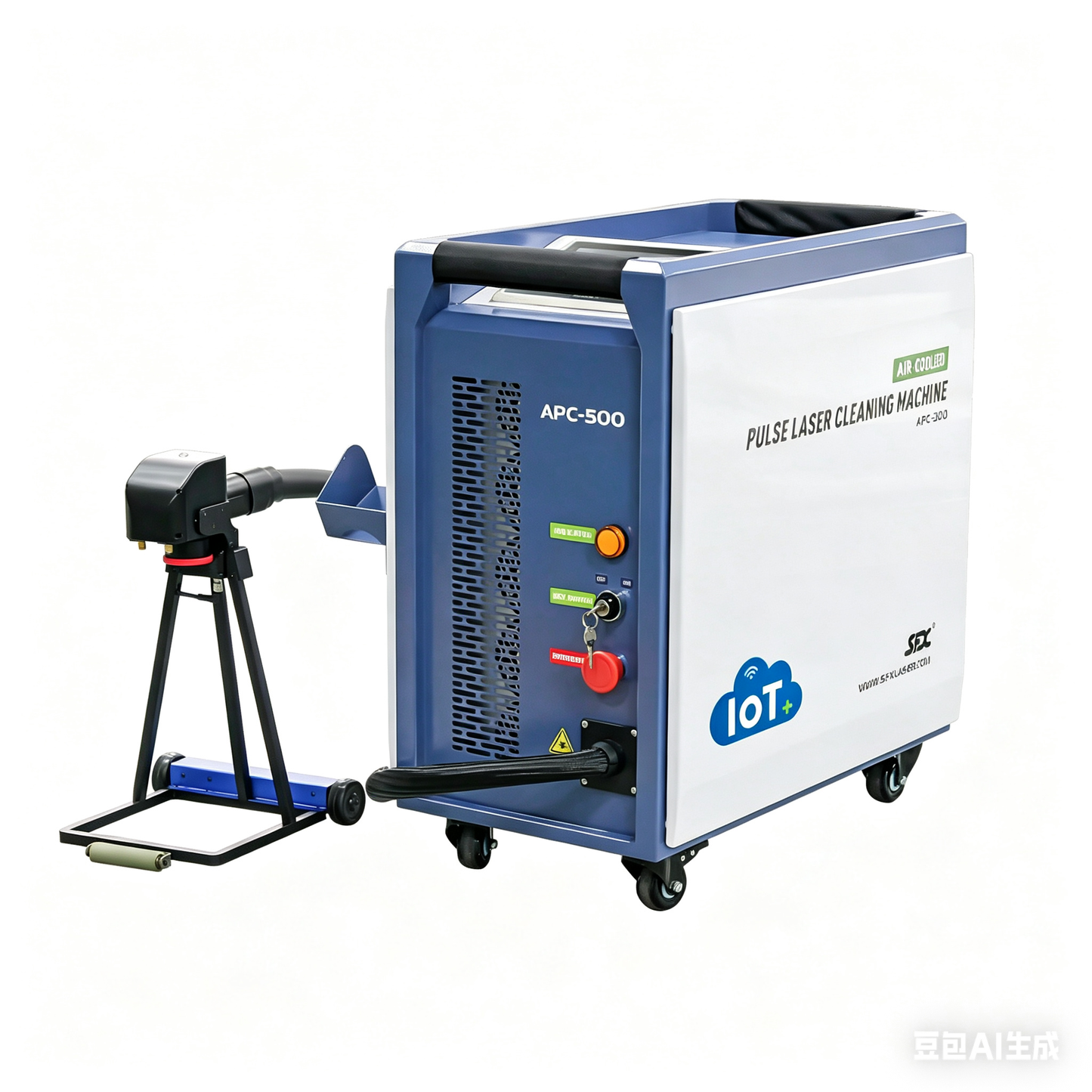US Stock SFX APC 300W/ 500W Air-Cooled Pulsed Laser Cleaning Machine Laser Wood Stripping machine Paint Rust Plating Coating Removal Tool