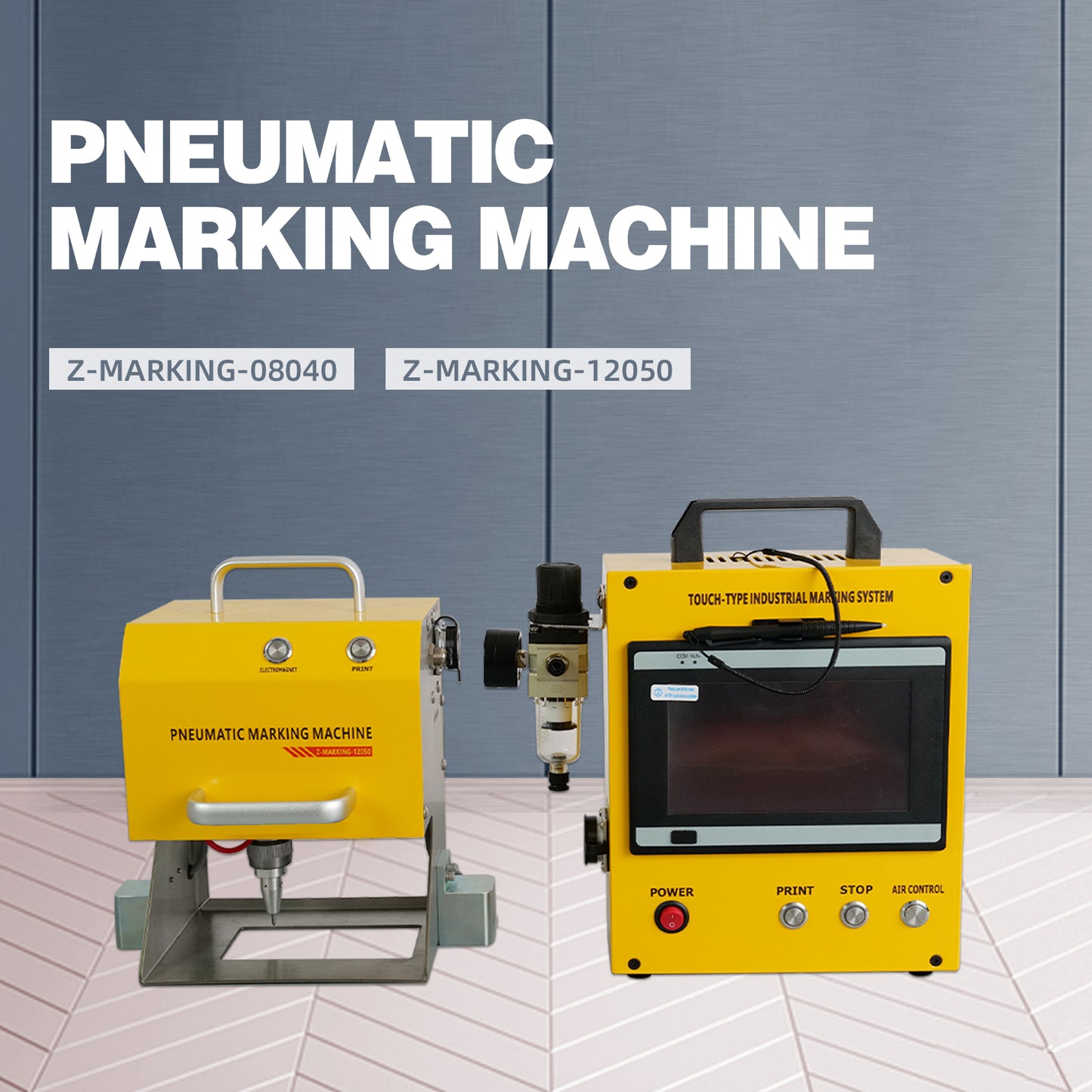 SFX Pneumatic Dot Peen Marking Machine 80*40/120*50/150*80mm Metal Dot Peen Engraving Machine