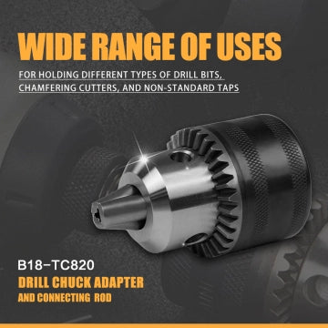 B18-TC820 Drill Chuck Adapter and Connecting Rod Holding Shank Diameter 31mm for M24HR/M30R/M36R Electric Tapping Machine
