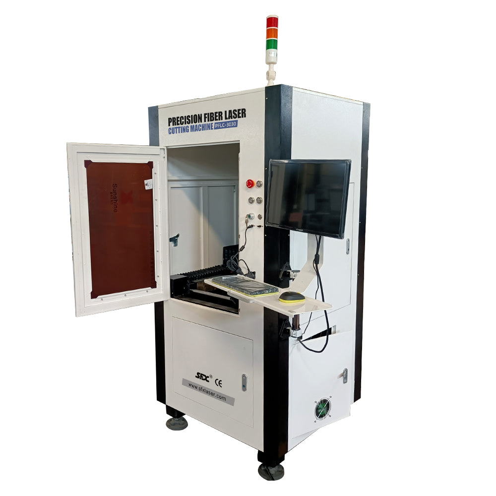 SFX 1500W/ 2000W Laser Precision Fiber Laser Cutting Machine Auto Focus Laser Cutter for Metal Steel Aluminum 300*300mm Working Area