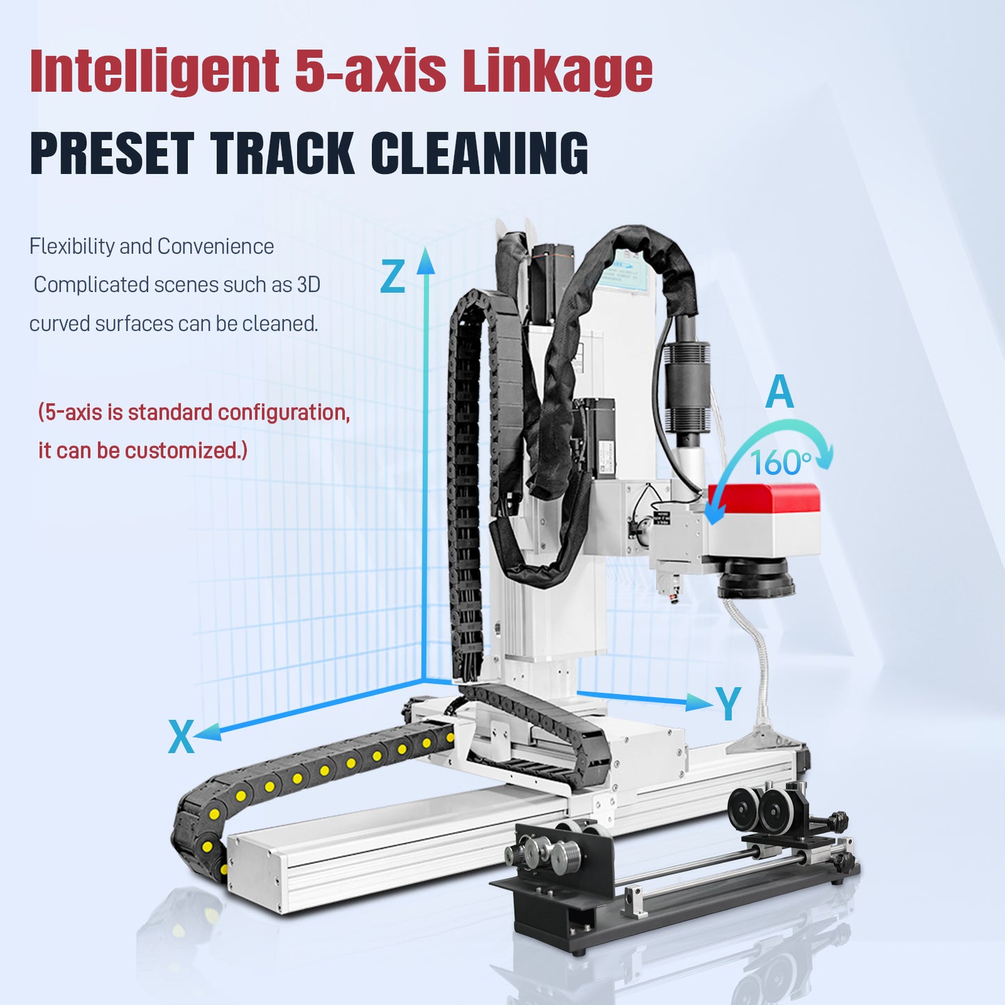 SFX 300W/500W Automatic Laser Cleaning Machine 3/5 Axis for Rust Paint Oil Zinc Plating Removal