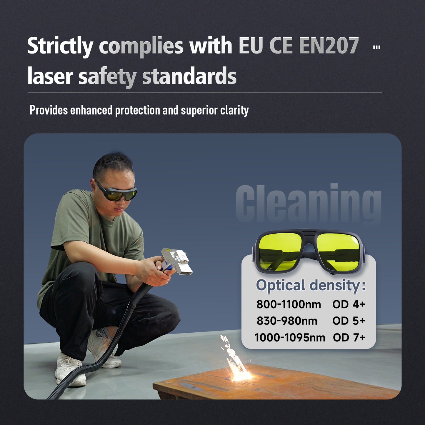 SFX Laser Safety Glasses XI-05P Special for Cleaning Machine Anti-laser radiation