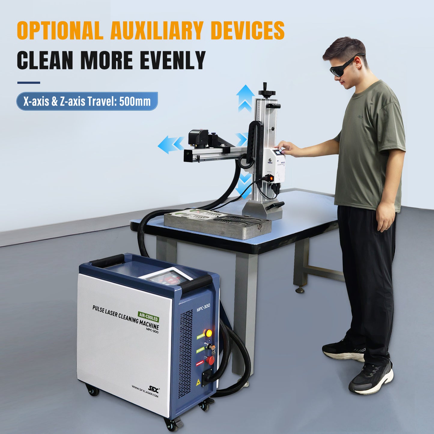 SFX Handheld Air-Cooled Pulsed Laser Cleaning Machine MPC-200/300 Specialized on Mold Cleaning