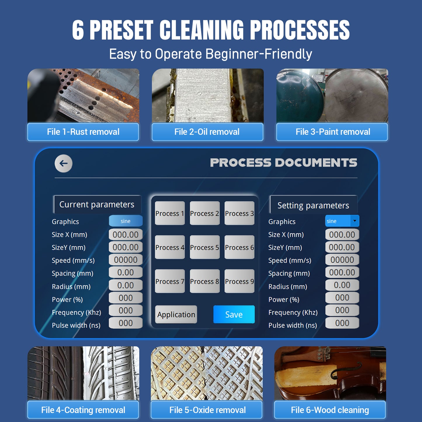 SFX Handheld Air-Cooled Pulsed Laser Cleaning Machine MPC-200/300 Specialized on Mold Cleaning