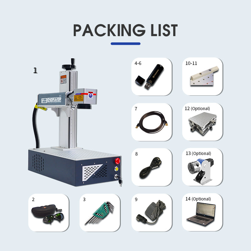 Desktop Fiber Laser Marking Machine Fiber Laser Engraver SFX20/30/50GS Handheld Laser Marking Machine JPT RED Dot Pointer