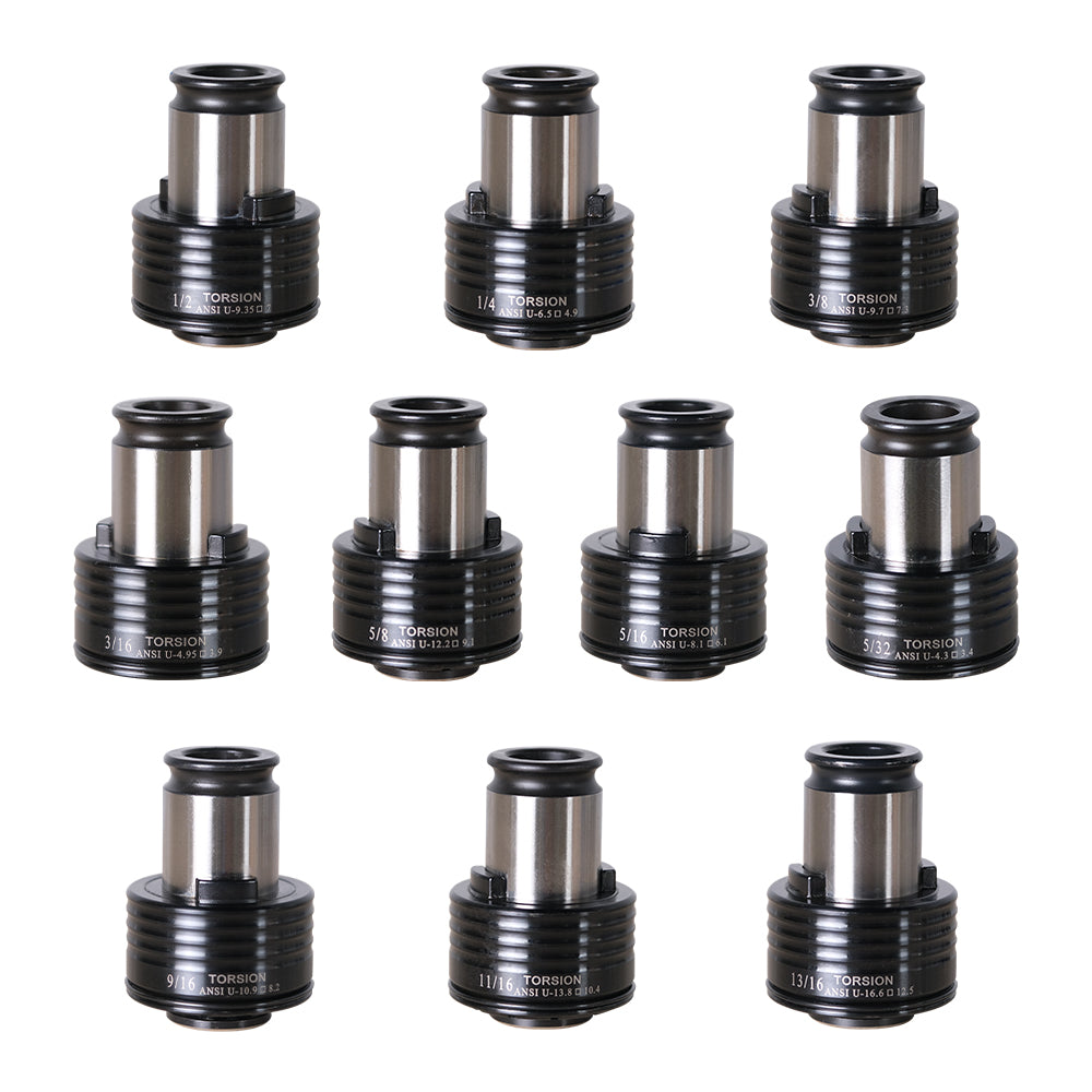 TC820 ANSI Collets 10 pcs ANSI Tapping Collet Chuck TC820 Tapping Adapters for M24HR Electric Tapping Machine