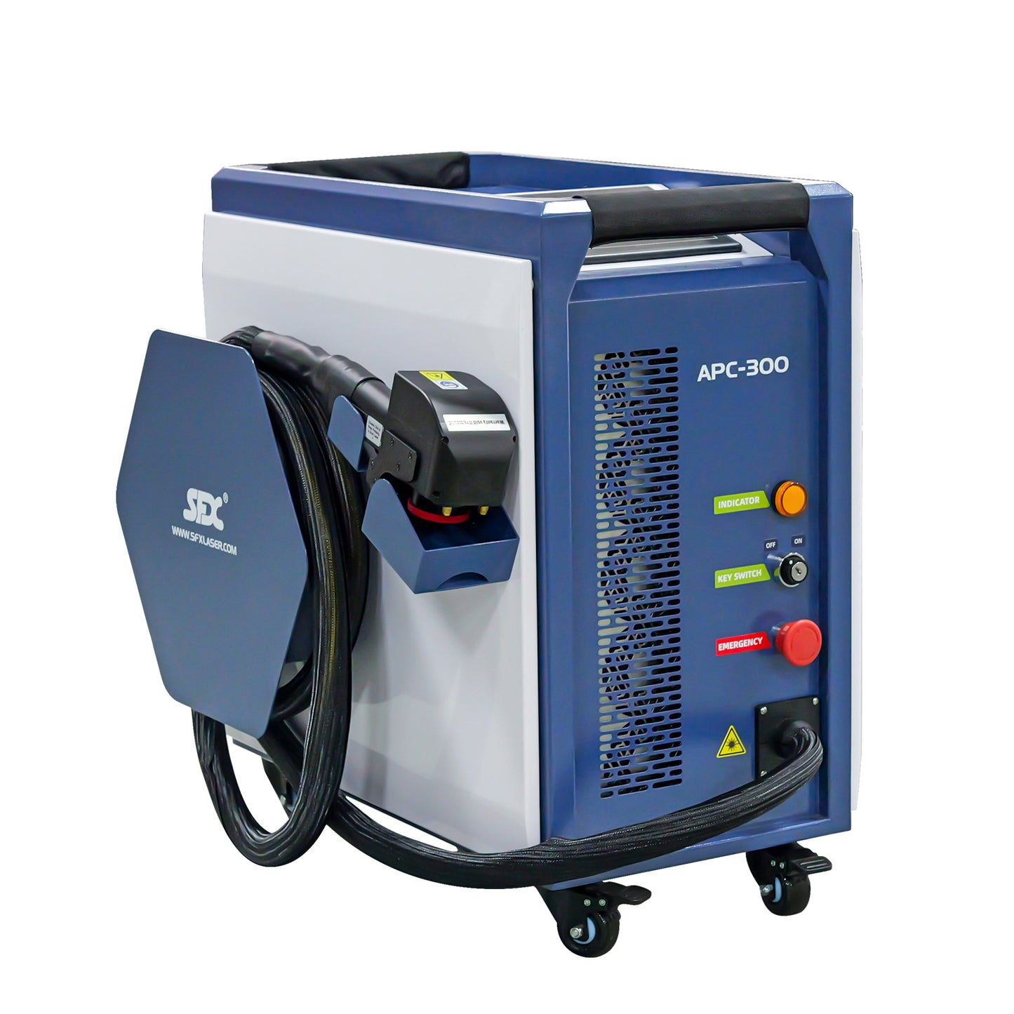 SFX APC 300W/ 500W Air-Cooled Pulsed Laser Cleaning Machine Laser Wood Stripping machine Paint Rust Plating Coating Removal Tool