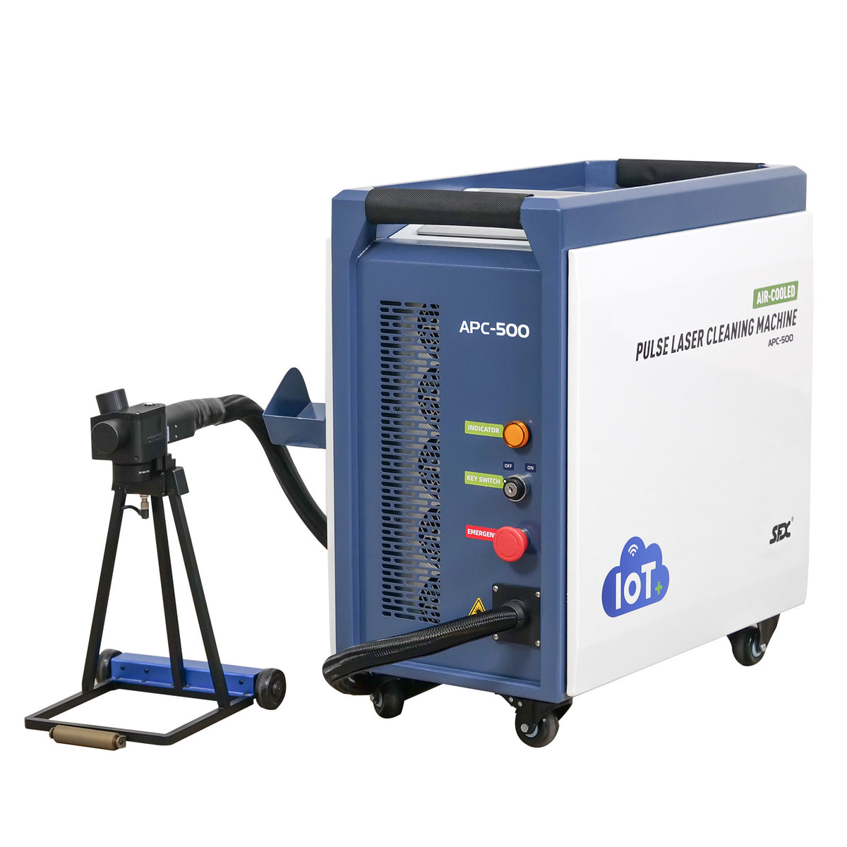 US Stock SFX APC 300W/ 500W Air-Cooled Pulsed Laser Cleaning Machine Laser Wood Stripping machine Paint Rust Plating Coating Removal Tool