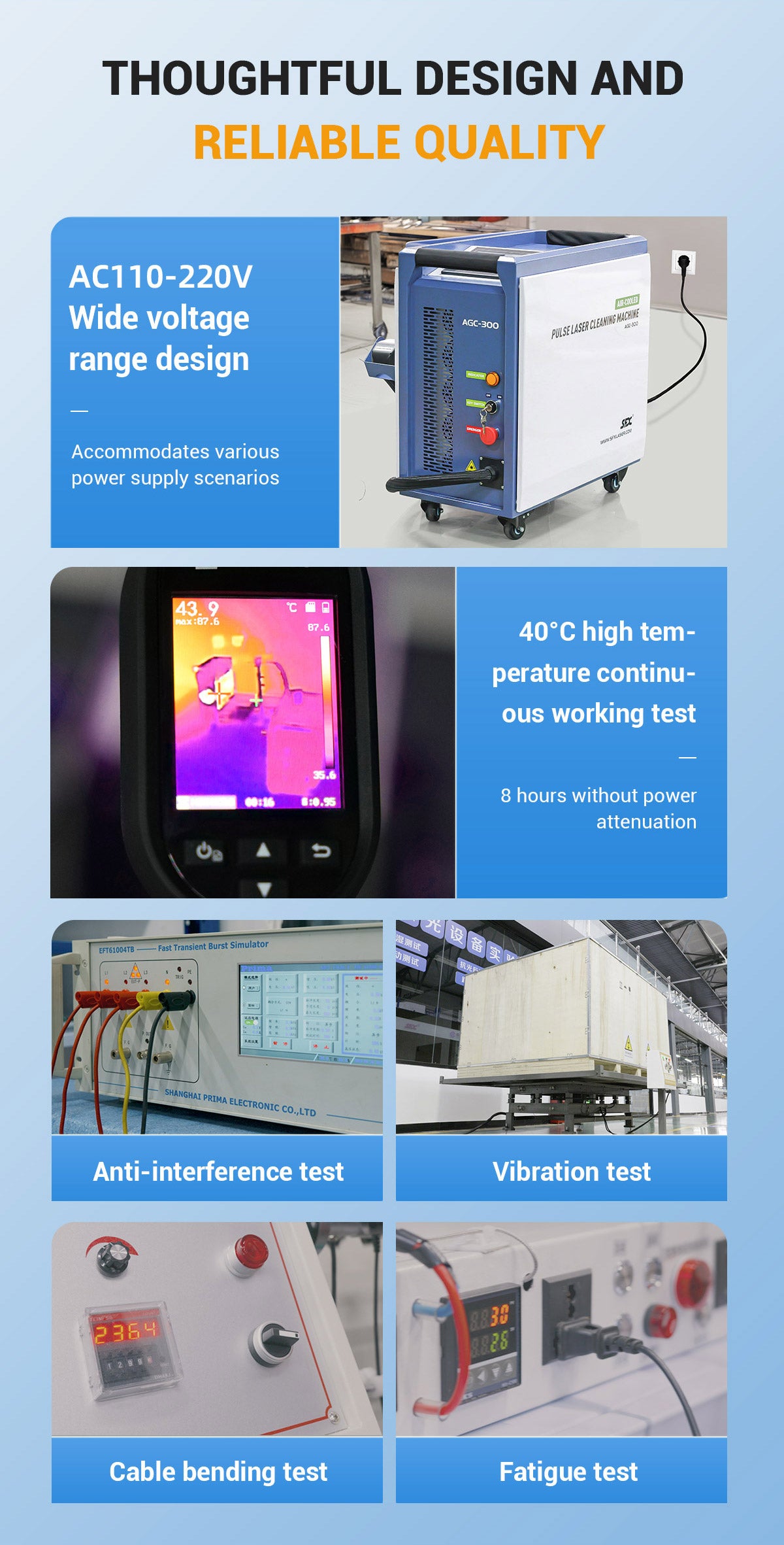 SFX Air-Cooled Pulse Laser Cleaning Machine AGC 300W 500W Laser Cleaner Rust Paint Varnish Coating Removal for Metal Wood and Stone