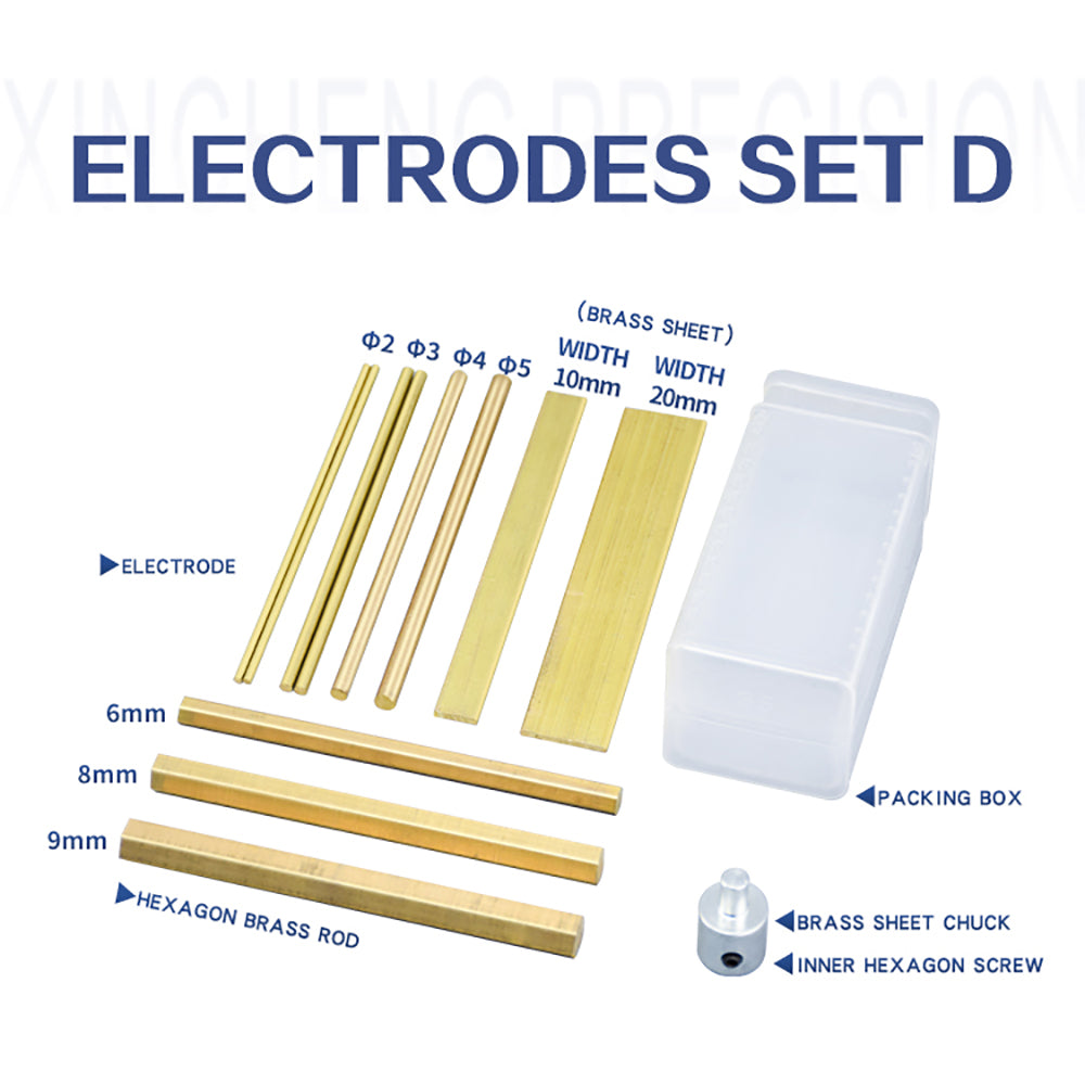 1 Set Electrode Set D Brass Bar Rod /Hexagonal/Sheet Electrode for Portable EDM Machine Tap Burner