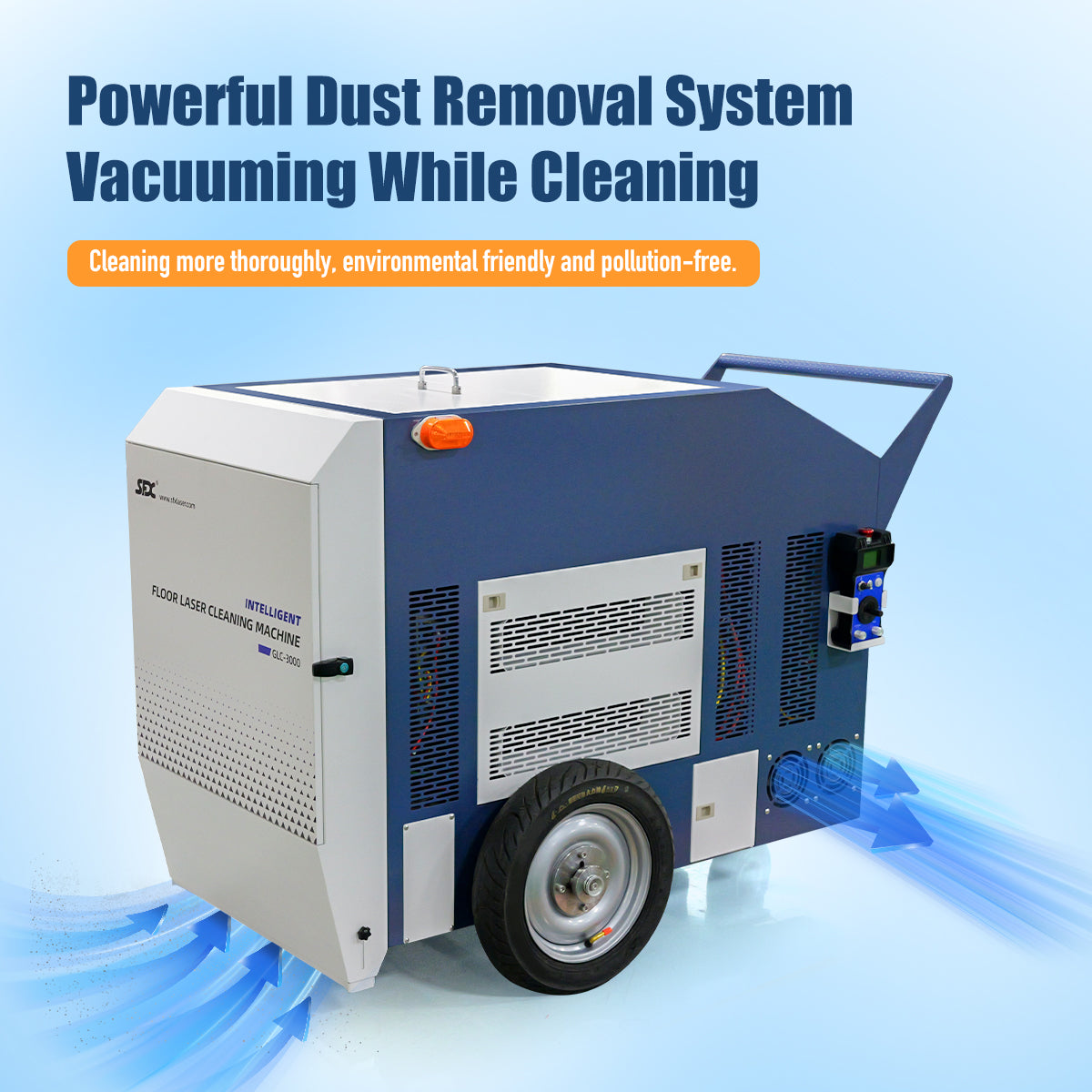 SFX Intelligent Floor Laser Cleaning Machine 3000W Fiber Laser Cleaner on Floor for Oil Rust Remover