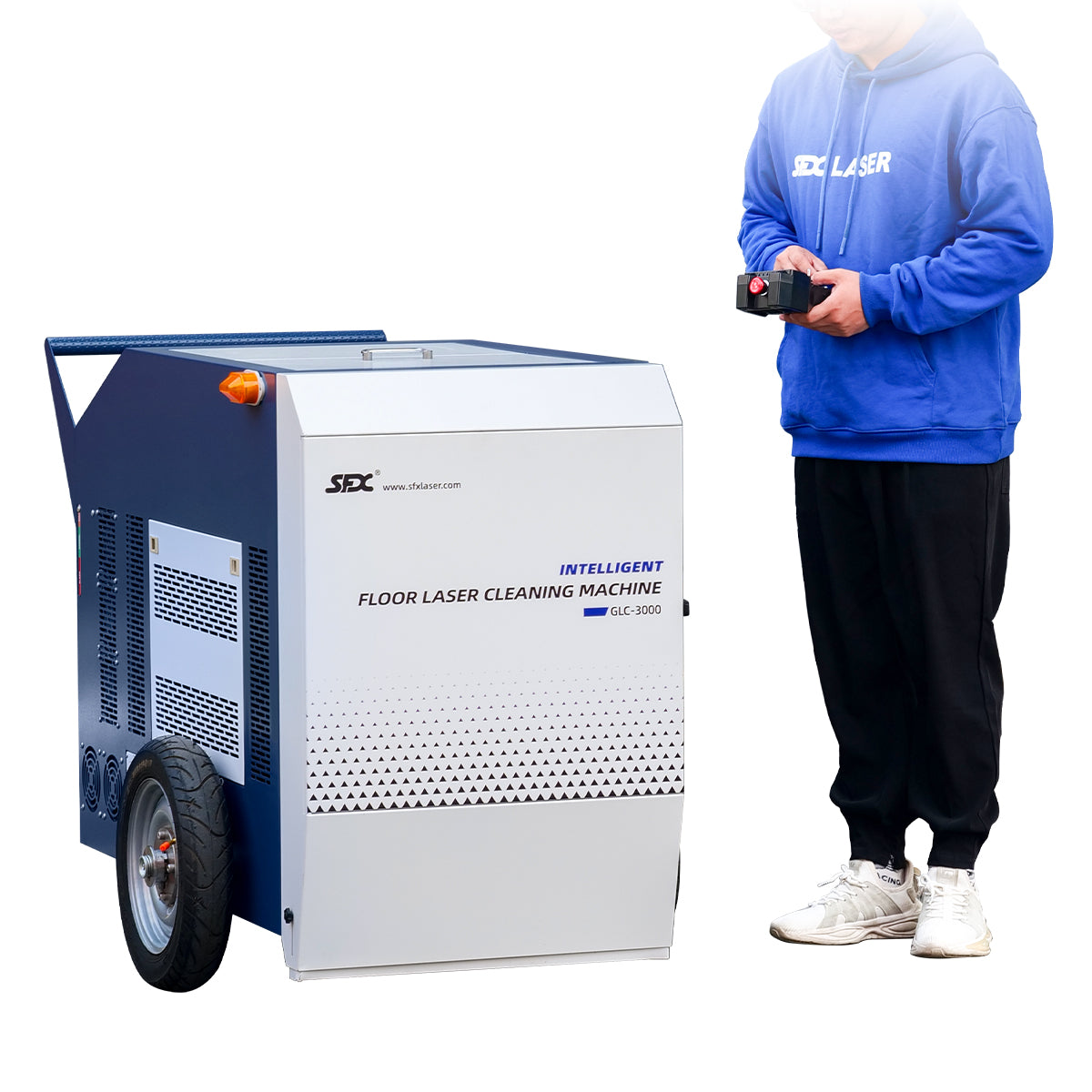 SFX Intelligent Floor Laser Cleaning Machine 3000W Fiber Laser Cleaner on Floor for Oil Rust Remover