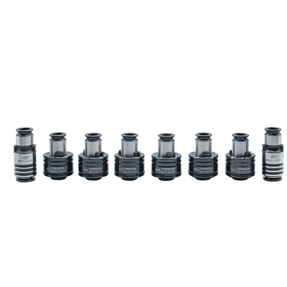GT12 ISO Collets 8pcs Tapping Collets Chuck GT12 Tapping Adapters for M16R Tapping Machine M3 M4 M5 M6-M8 M10 M12 M14 M16