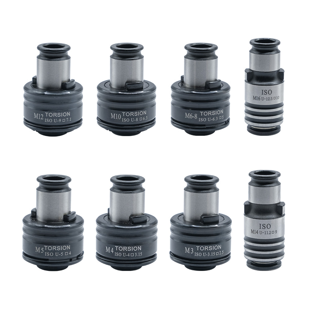 GT12 ISO Collets 8pcs Tapping Collets Chuck GT12 Tapping Adapters for M16R Tapping Machine M3 M4 M5 M6-M8 M10 M12 M14 M16