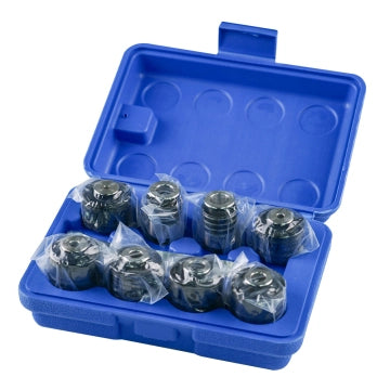 GT12 DIN Collets 8pcs Tapping Collets Chuck GT12 Tapping Adapters for M16R Tapping Machine M3,M4 M5-M6 M8 M10 M12 M14 M16