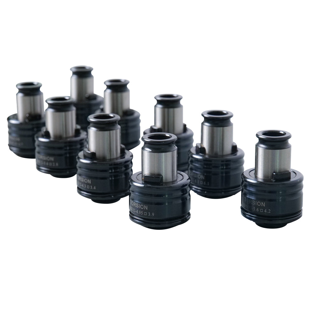 GT12 ANSI Collets 9 pcs GT12 ANSI Tapping Collet Chuck GT12 Tapping Adapters for M16 Electric Tapping Machine
