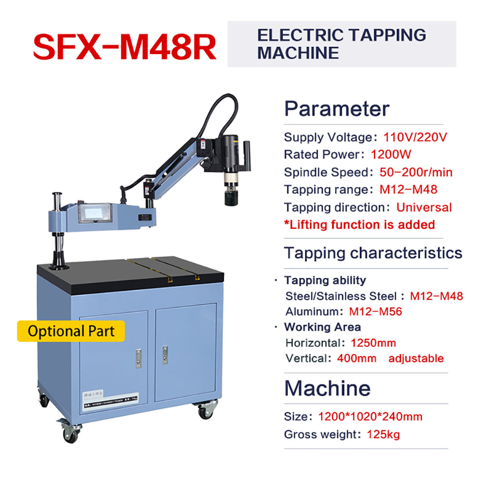 110V/220V M12-M48 SFX-M48R Electrical Tapper Machine Universal Tapping Machine
