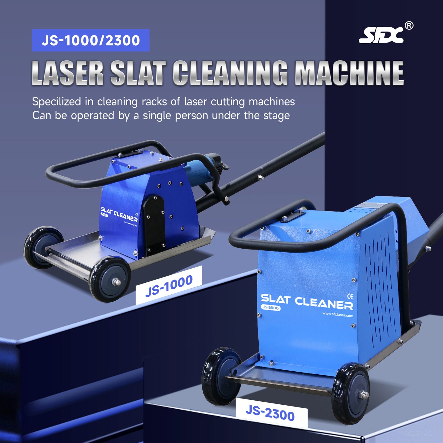 Laser Slag Removal Machine JS-2300 Laser Cutting Table Slag Cleaner 2300W Slat Cleaner for Laser Cutting Table 3-8mm for CNC Laser Cutting Machine