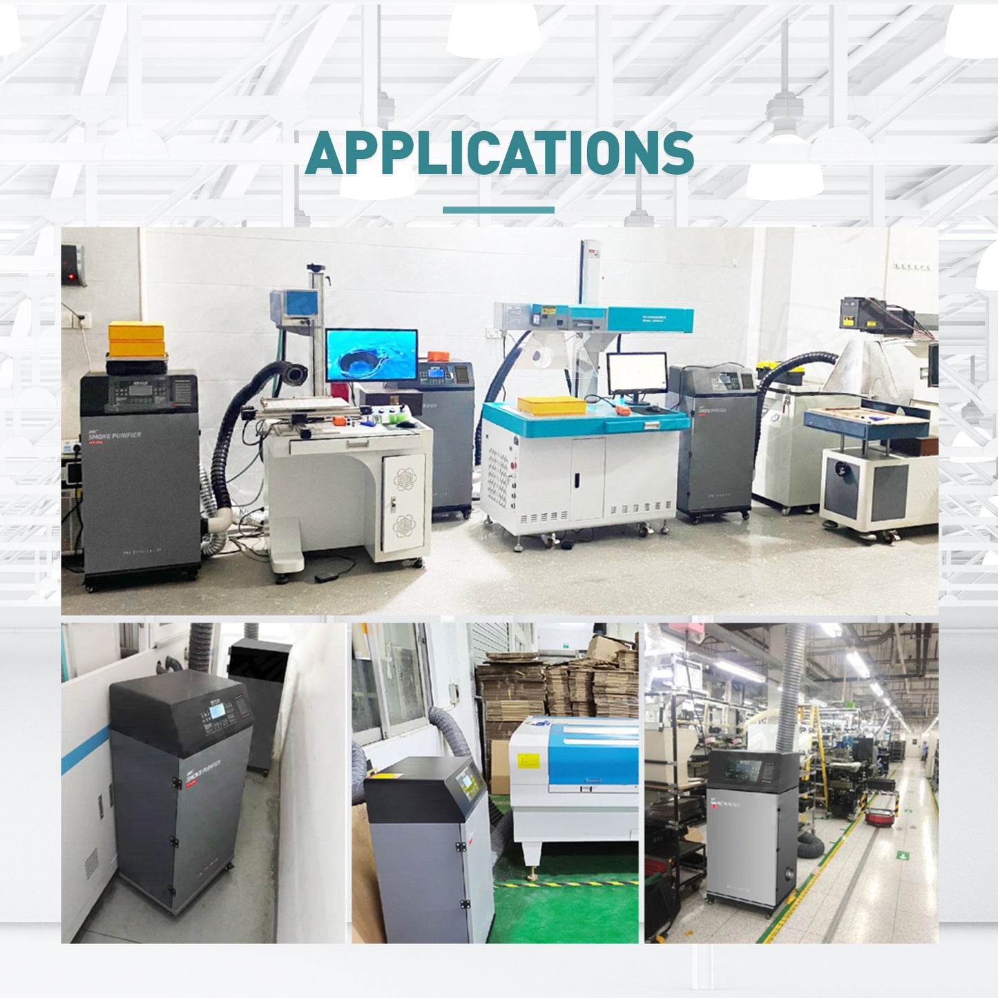 220V SFX-400L Laser Solder Fume Purifier Smoke Purifier for Laser Cleaning Machine