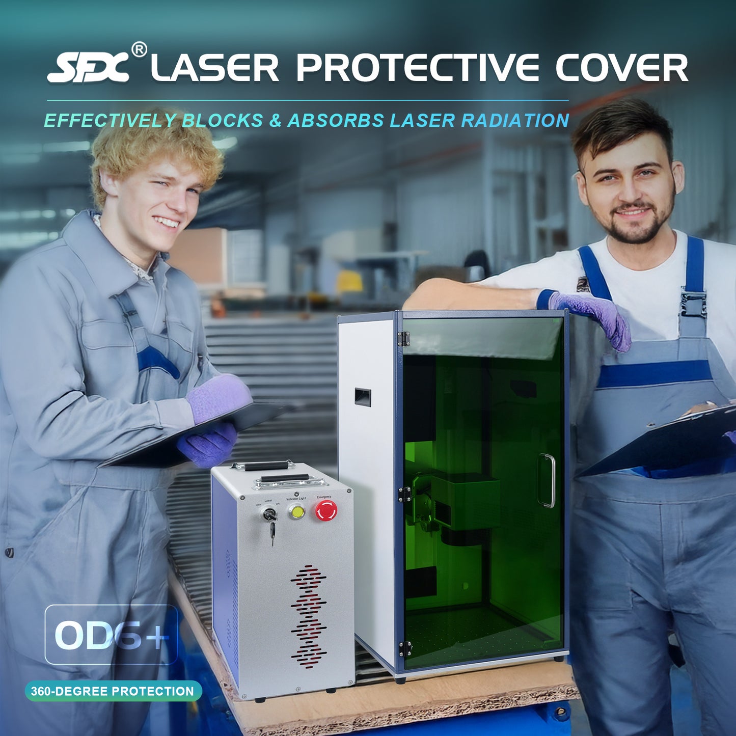 SFX Laser Protective Cover 360° Protection Effectively Blocks Laser Radiation for SFX Laser Engraver
