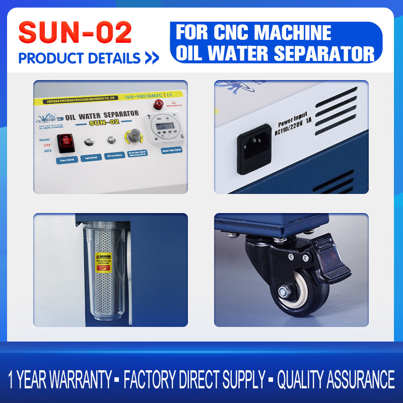 110V/220V SUN-02 CNC Oil Skimmer Water Separator For All Types CNC Machine