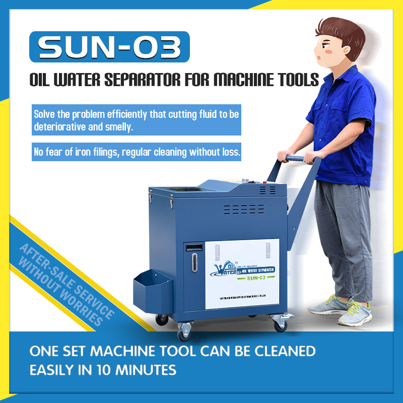SUN-03 Tramp Oil Skimmer & Oil-Water Separator for CNC Cutting Fluid Purification