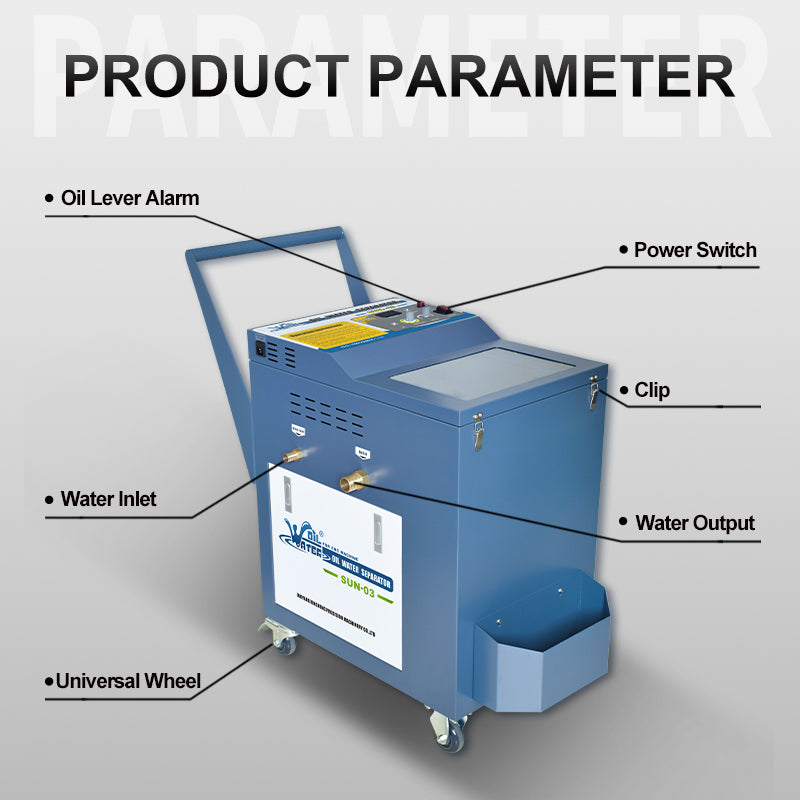 SUN-03 Tramp Oil Skimmer & Oil-Water Separator for CNC Cutting Fluid Purification