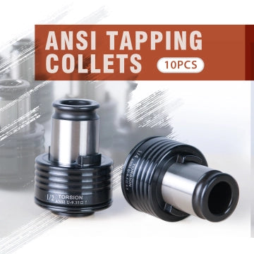 TC820 ANSI Collets 10 pcs ANSI Tapping Collet Chuck TC820 Tapping Adapters for M24HR Electric Tapping Machine