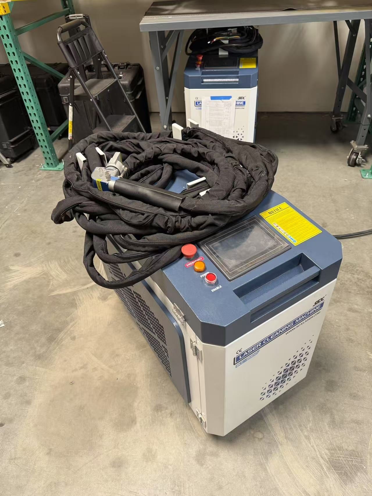 US Stock 80% New SFX Laser Cleaning Machine 2000W MAX Portable Handheld Laser Cleaner 20m for Rust Paint Oil Oxide