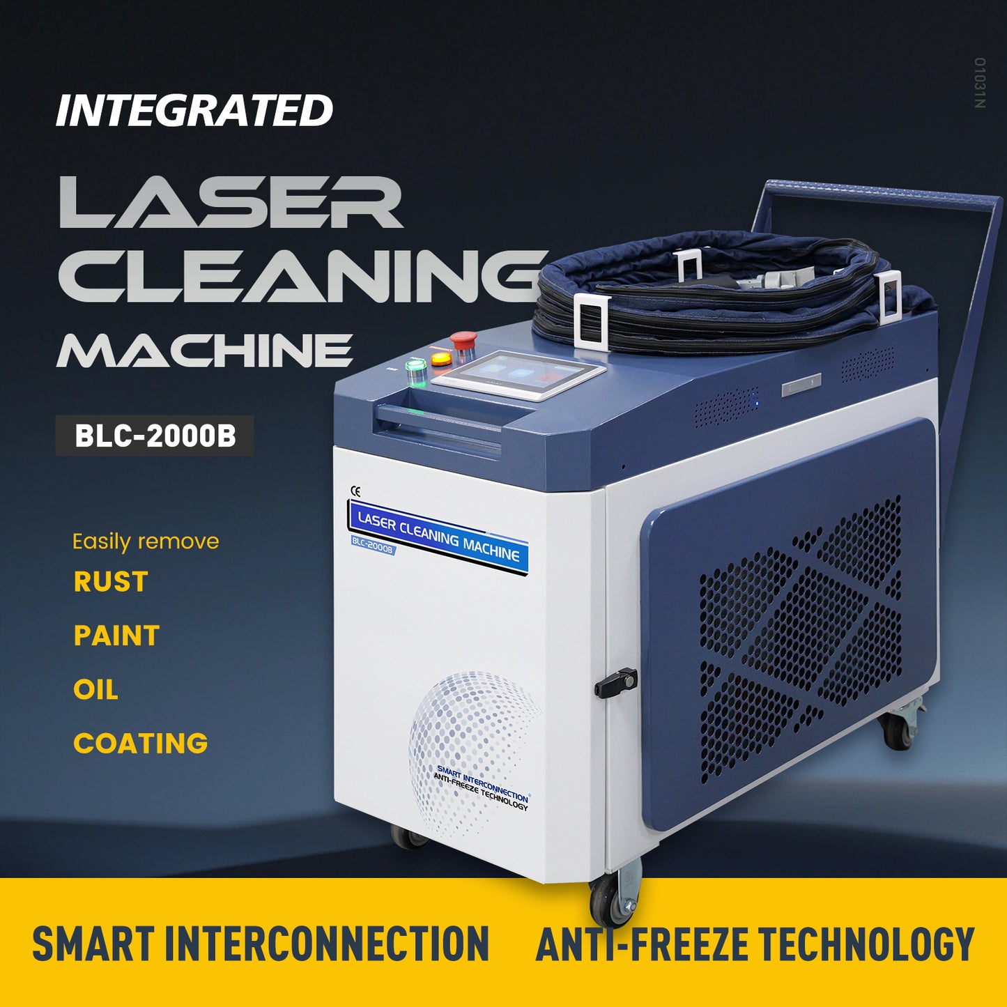 90% New SFX Laser Integrated Laser Cleaning Machine BLC-2000 Laser Rust Removal with Anti-Freeze Technology