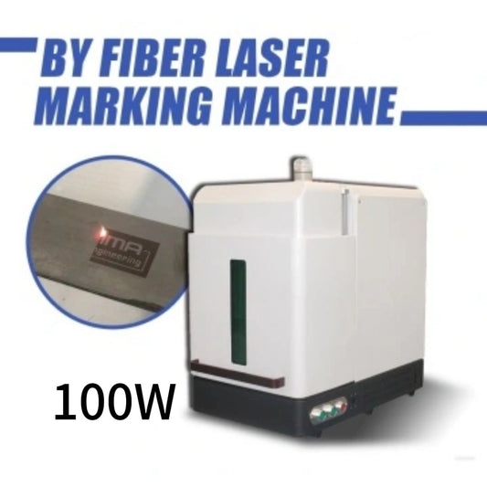 Enclosed 100W JPT Mopa M7 Color SFX Fiber Laser Engraver Fiber Laser Engraving Laser Marker Machine With Rotary