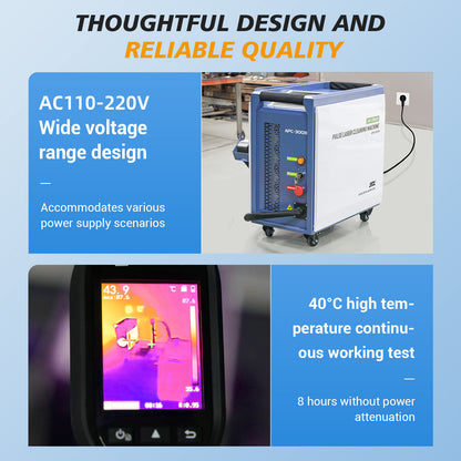 SFX Handheld Portable Laser Cleaning Machine APC-200B/300B for Wooden Restoration Mold Rust Paint Oil Removal