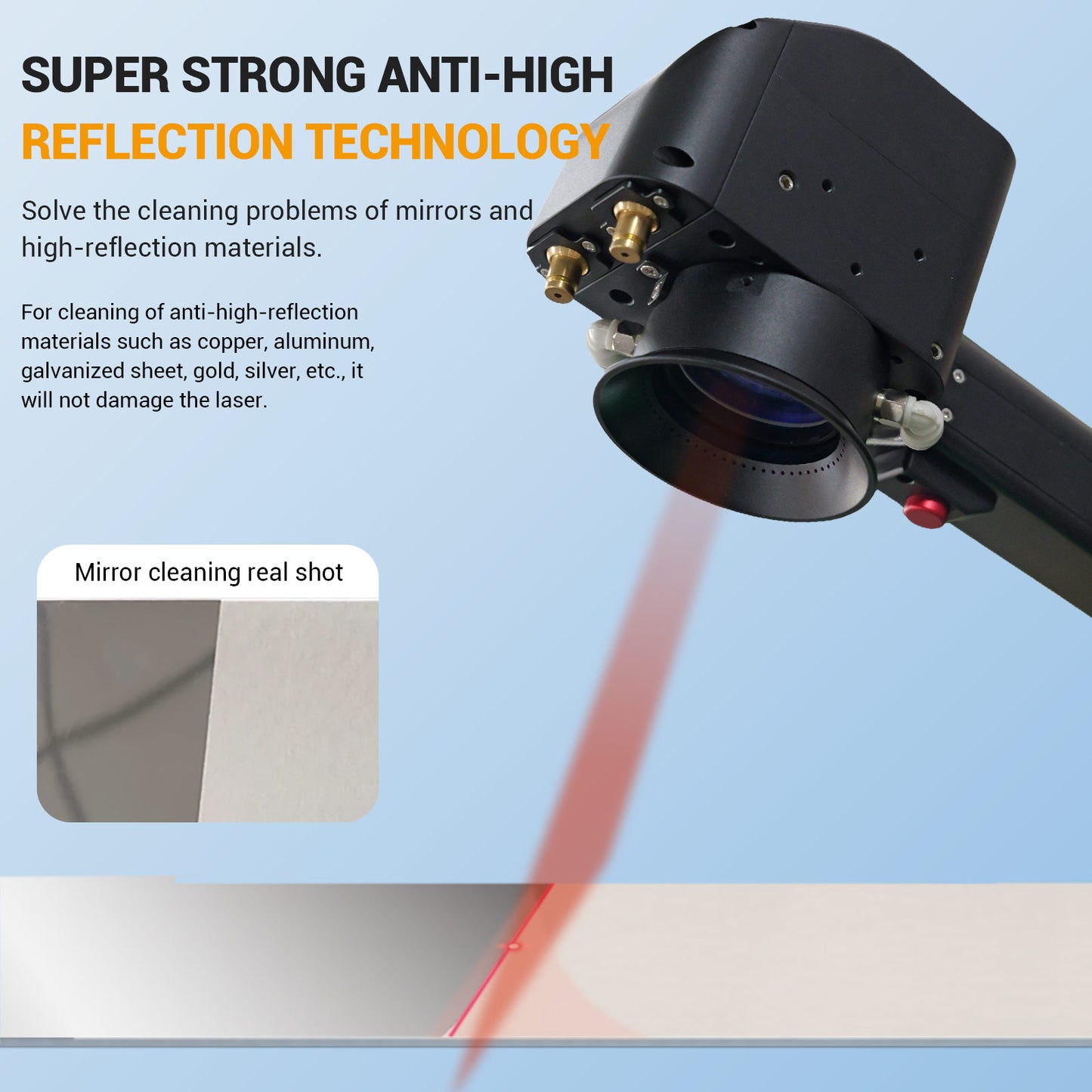 Demo Machine AGC-500 Air-Cooled Pulse Laser Cleaning Machine for Rust Paint Coating Removal