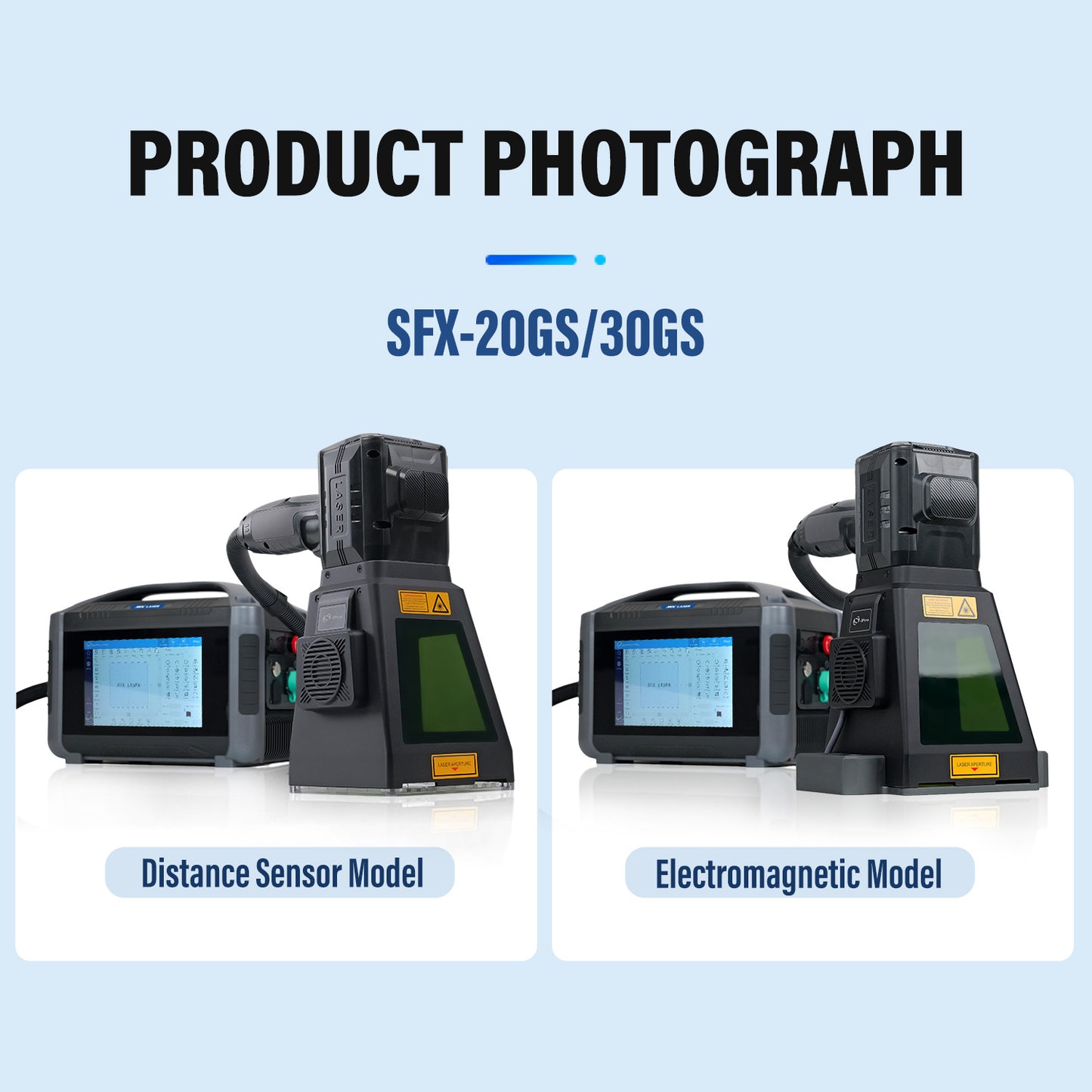 Máquina de marcado láser portátil SFX LASER de 20 W, 30 W y 50 W, serie Pro, área de marcado de 100 x 100 mm