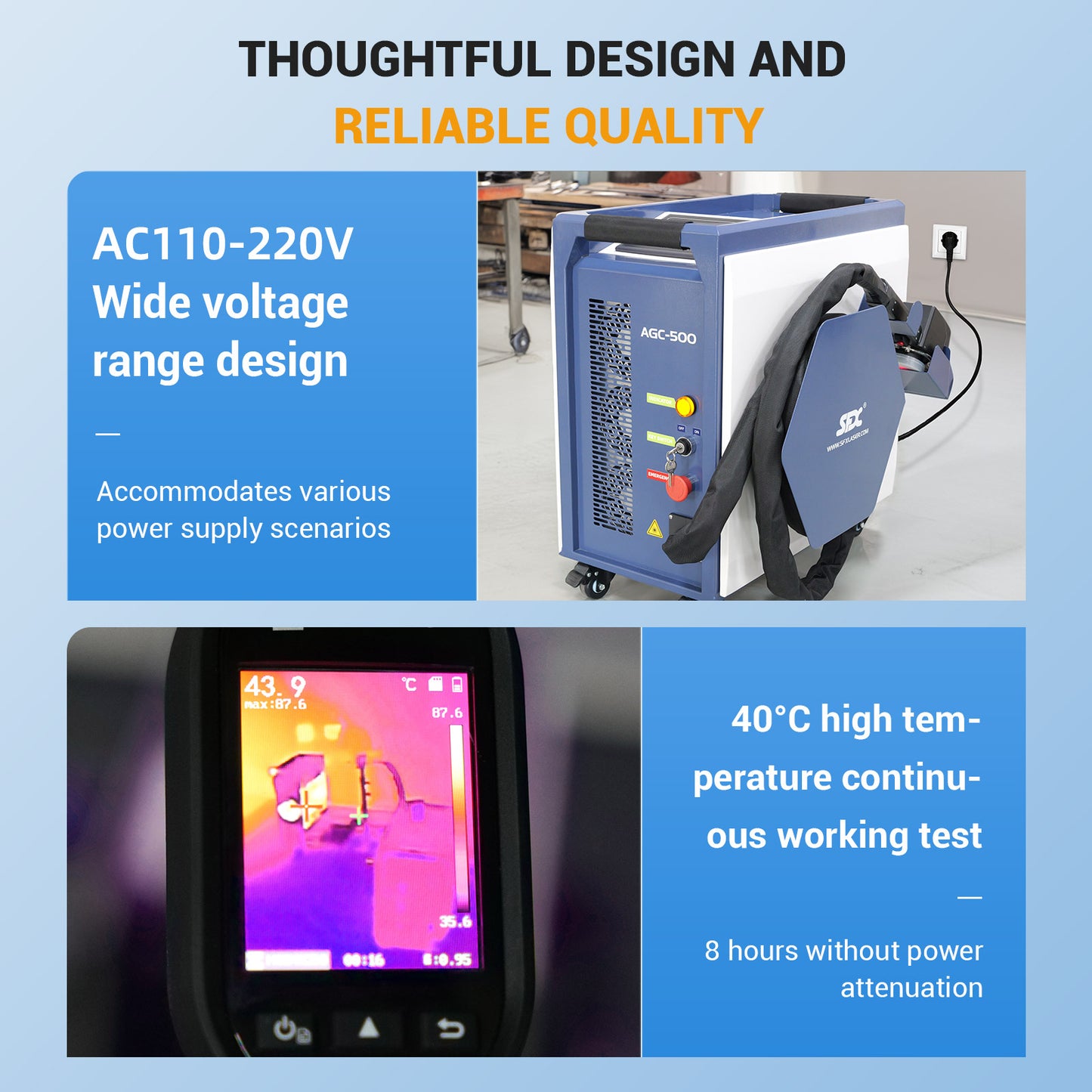 Demo Machine AGC-500 Air-Cooled Pulse Laser Cleaning Machine for Rust Paint Coating Removal