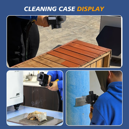US Stock SFX APC 300W/ 500W Air-Cooled Pulsed Laser Cleaning Machine Laser Wood Stripping machine Paint Rust Plating Coating Removal Tool