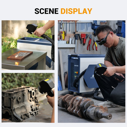 Demo Machine AGC-500 Air-Cooled Pulse Laser Cleaning Machine for Rust Paint Coating Removal