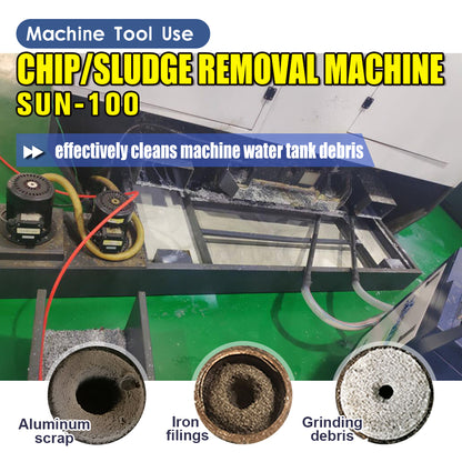 SUN-100 Chip/Sludge Removal Machine CNC Cutting Fluid Purified Cleaning Tool
