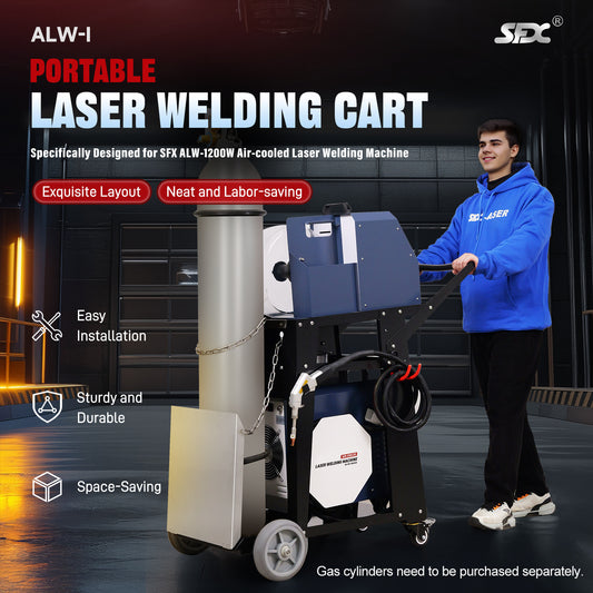 Portable Laser Welding Cart for SFX ALW-1200W Air-Cooled Laser Welding Machine