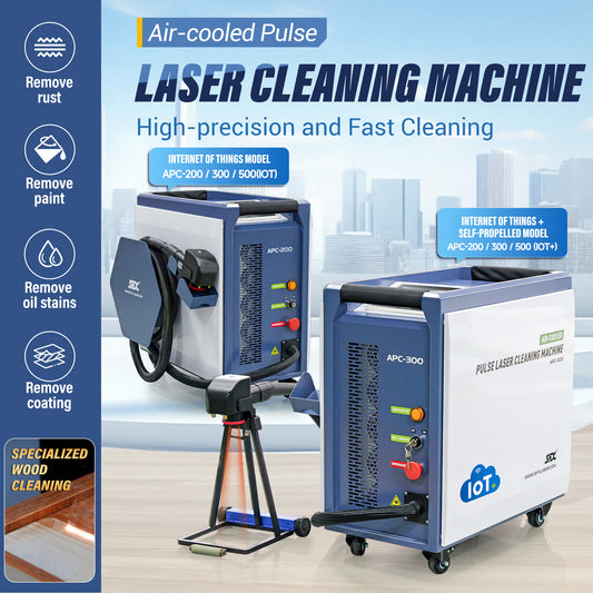 US Stock 95% New SFX APC 200W Air-Cooled Pulsed Laser Cleaner – Paint, Rust & Coating Removal on Wood and Metal Without Damage