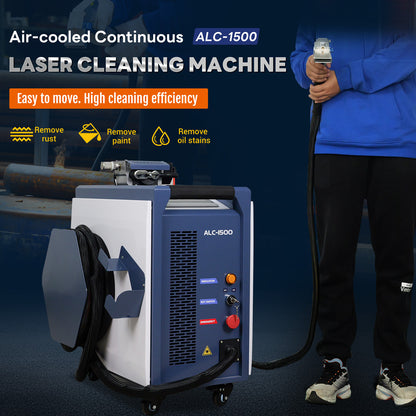 US Stock SFX 1500W Air-cooled Continuous Laser Cleaning Machine ALC-1500 for Rust Paint Oil Stains Graffiti Removal