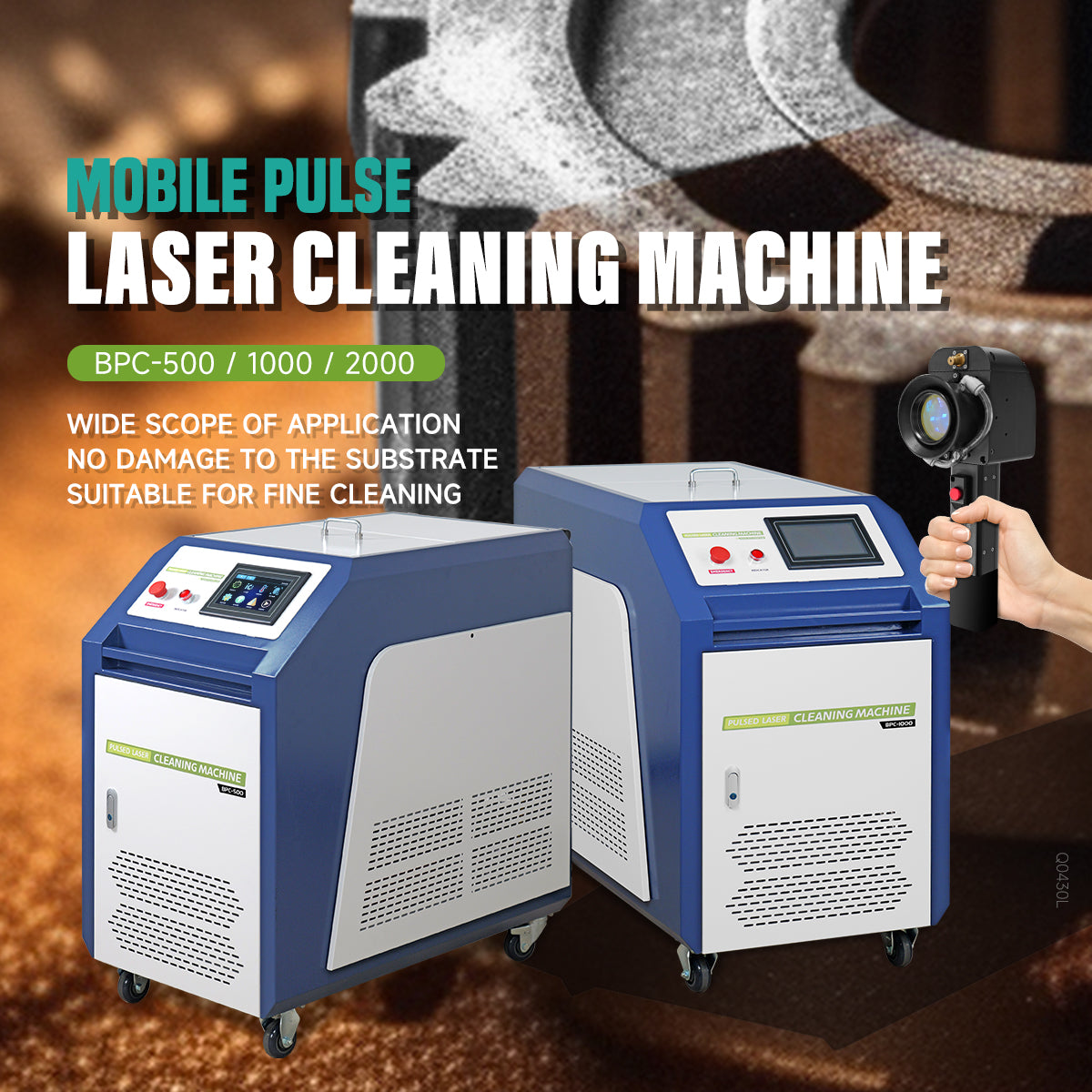 Máquina limpiadora láser SFX de 500/1000 W, sistema de limpieza láser de pulsos para recubrimiento de moldes de madera