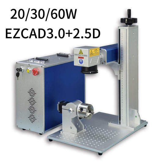 SFX Laser JPT MOPA M7 C 20W/30W/60W Fiber Laser Marking EZCAD3.0+2.5D+Motroized Z Axis Metal Laser Engraving Machine