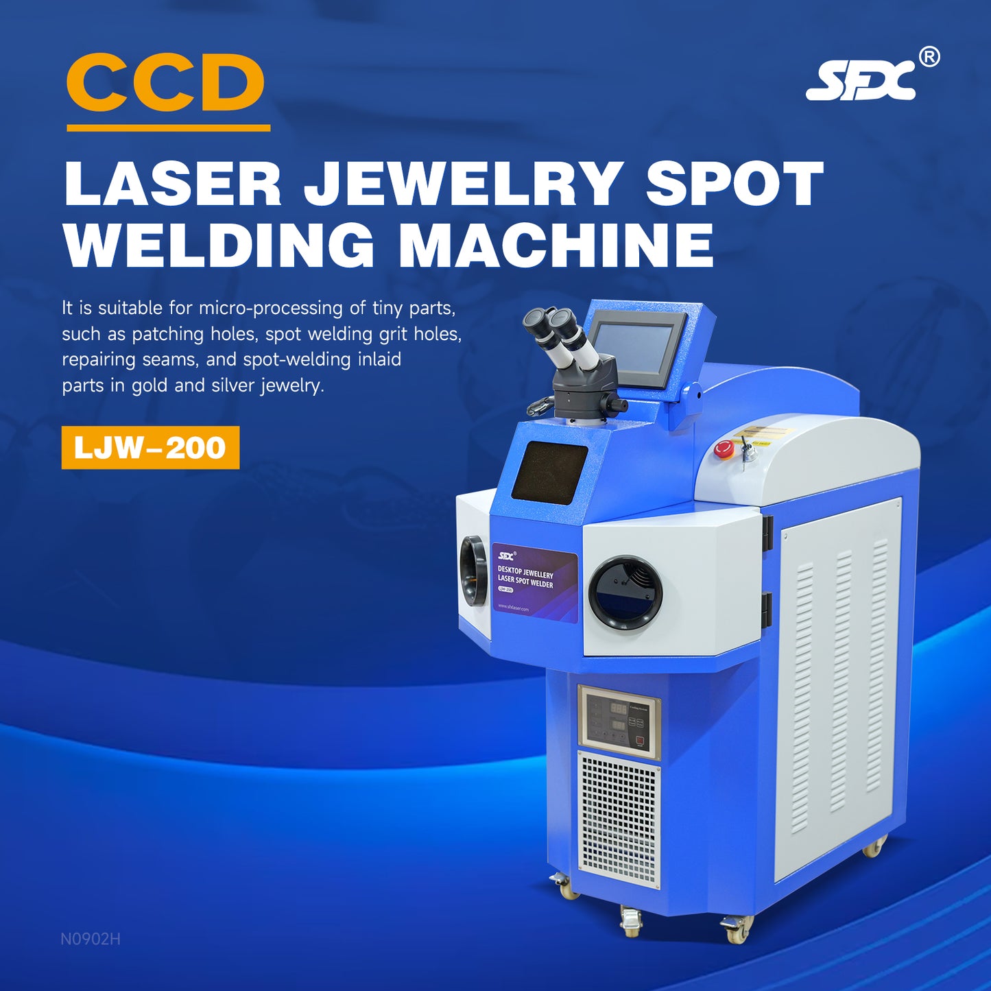 Jewelry Spot Welder 200W with CCD Function Jewelry Welding Machine for gold and sliver
