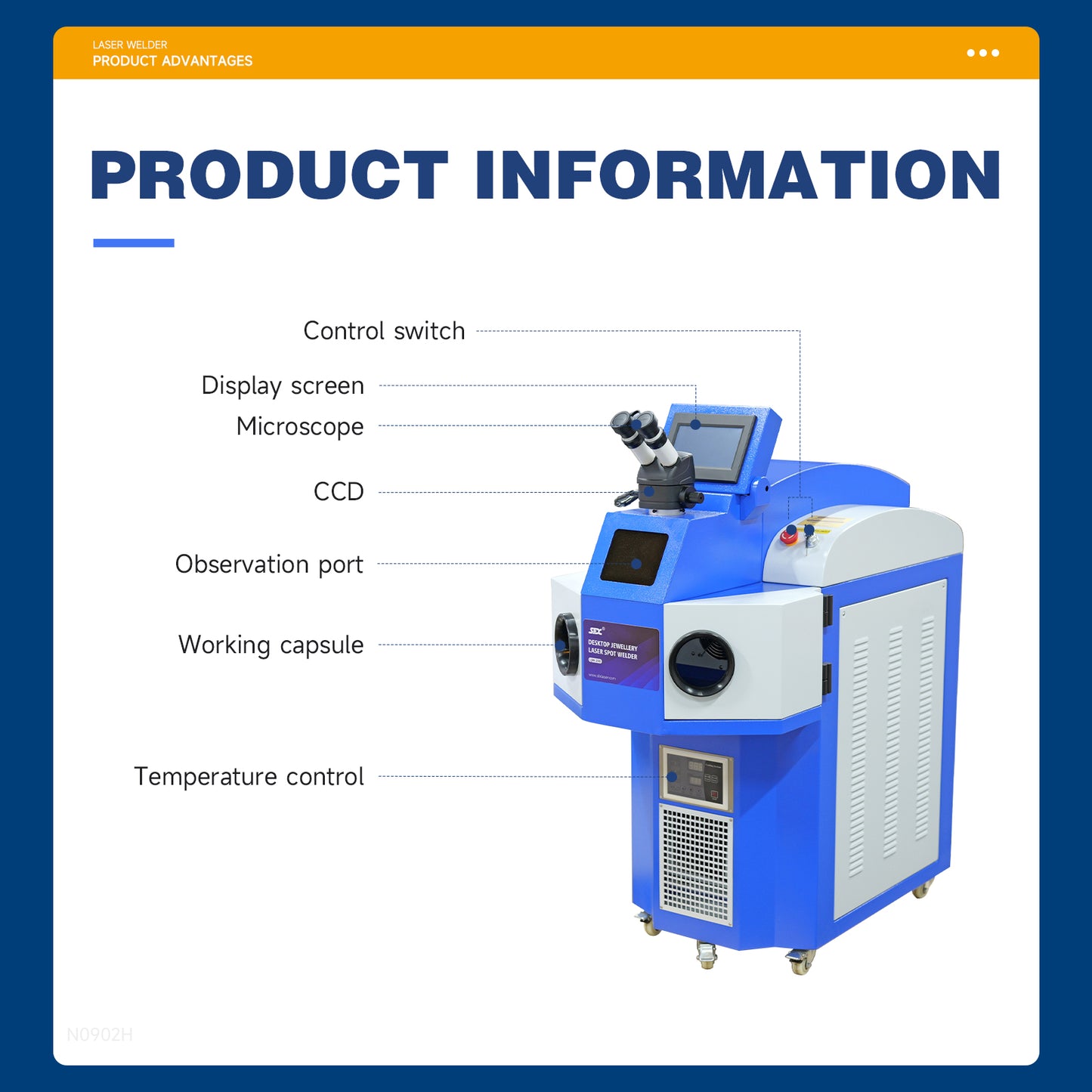 Jewelry Spot Welder 200W with CCD Function Jewelry Welding Machine for gold and sliver
