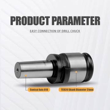 B18-TC820 Drill Chuck Adapter and Connecting Rod Holding Shank Diameter 31mm for M24HR/M30R/M36R Electric Tapping Machine